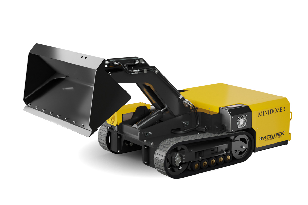 Remote-Controlled Mini-Loader Confined Spaces